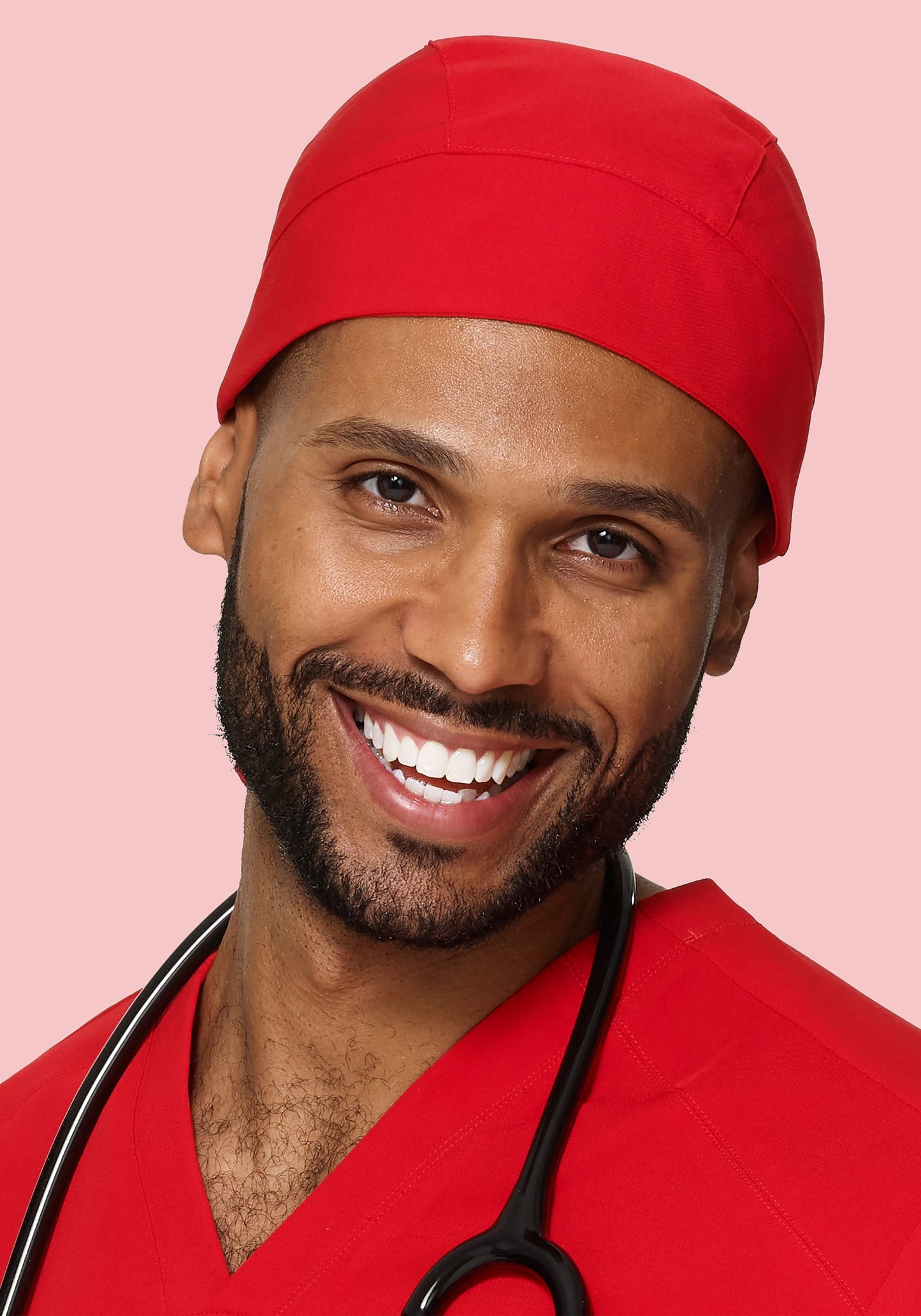 Contemporary Scrub Cap Candy Red