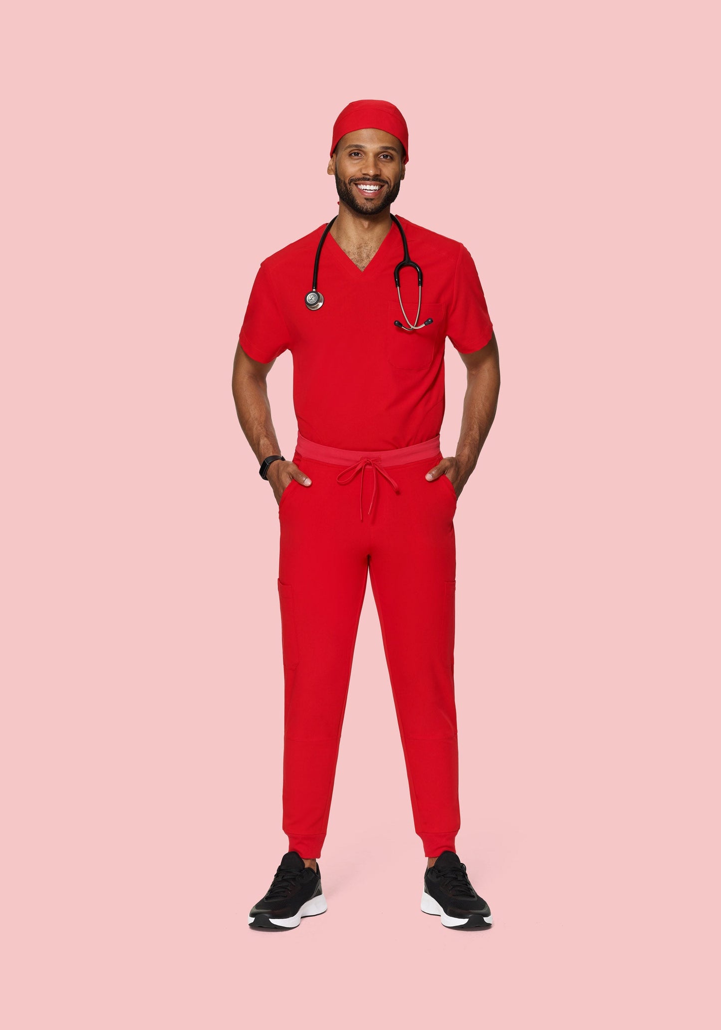 Contemporary Scrub Cap Candy Red