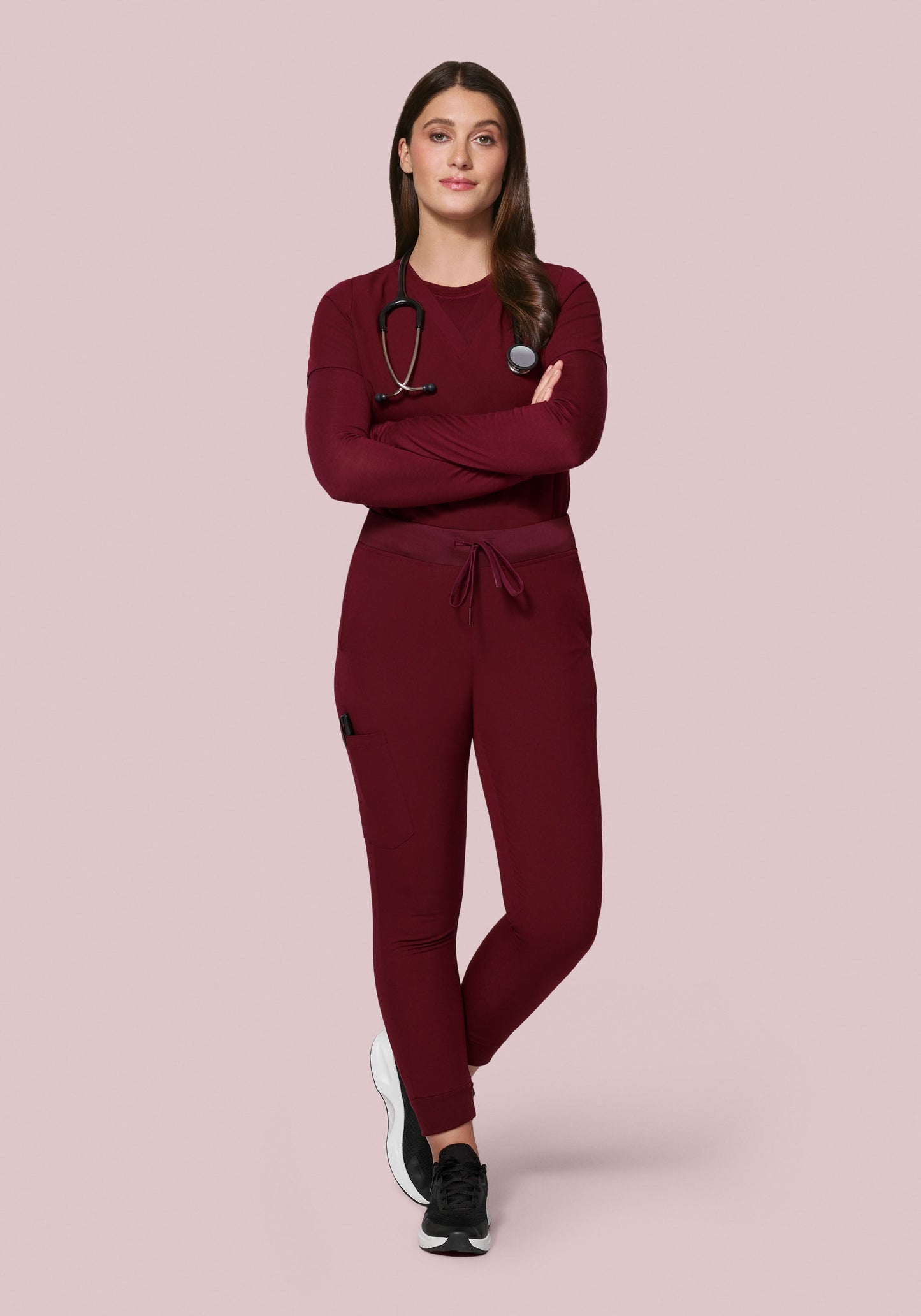 High Waisted Joggers Wine