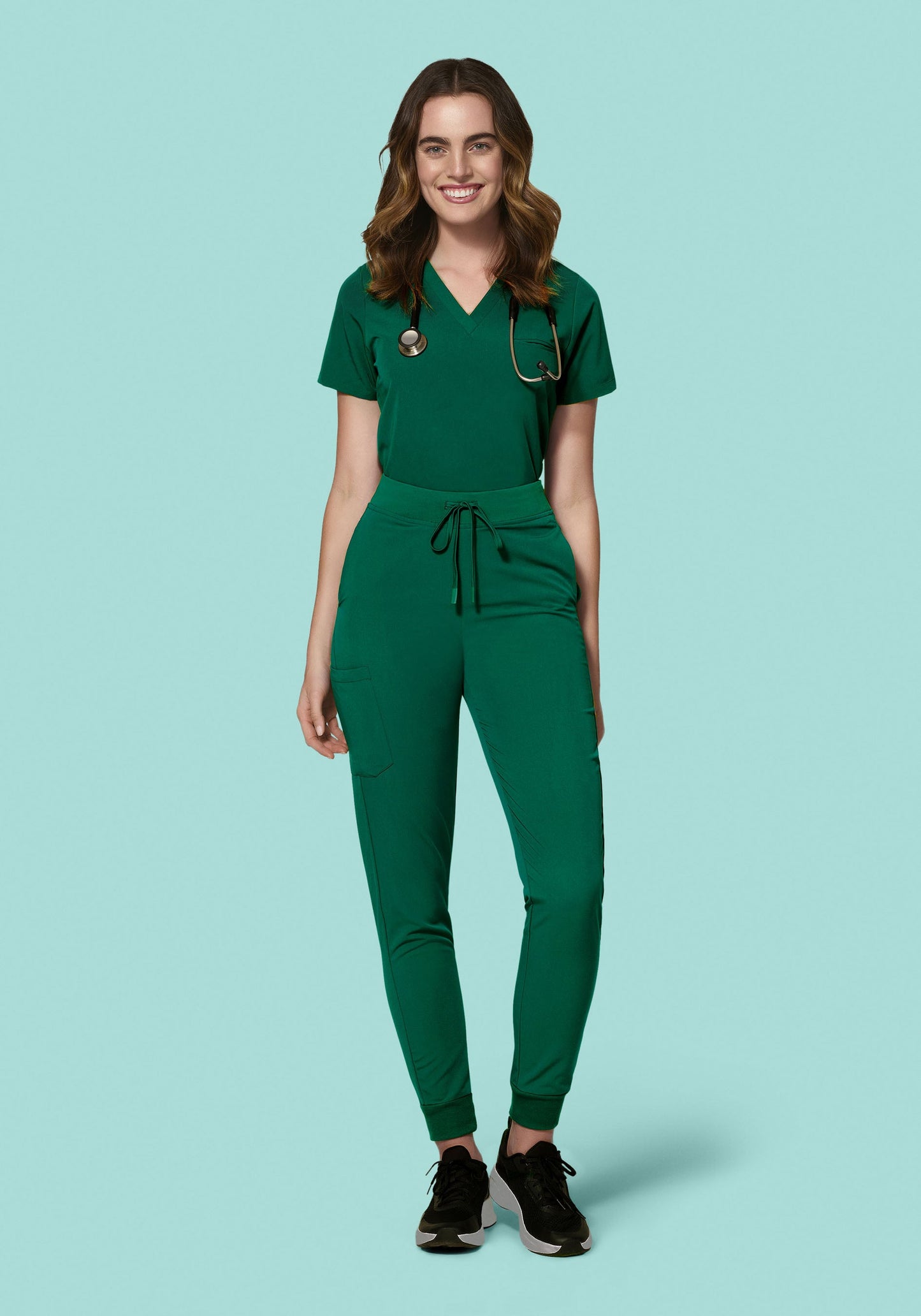High Waisted Joggers Hunter Green