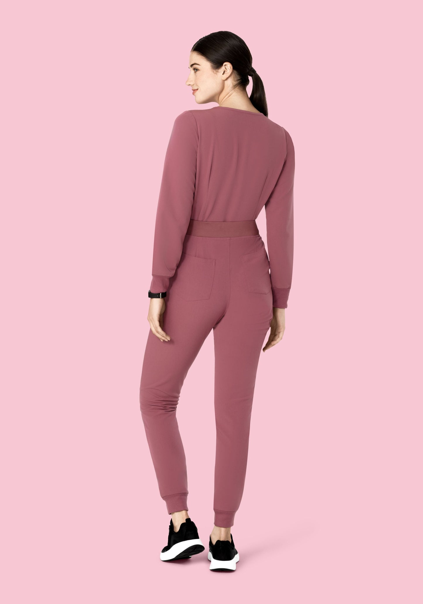 Long Sleeve 6 Pocket Top Mauve
