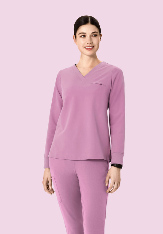 Long Sleeve One Pocket Top Lilac
