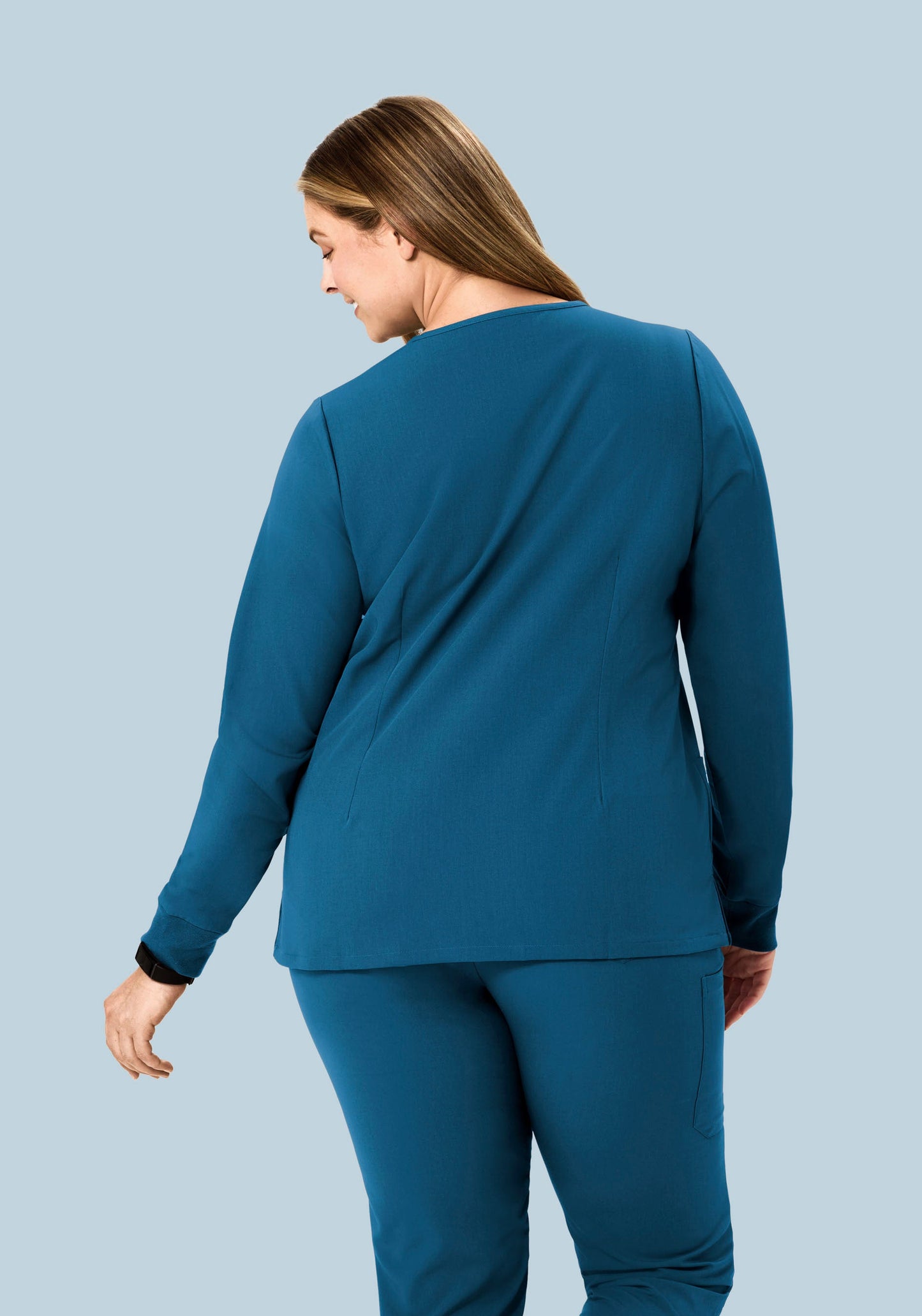 Long Sleeve 6 Pocket Top Harbor Blue