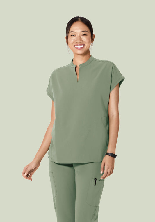 Mandarin Dolman Top Cool Sage