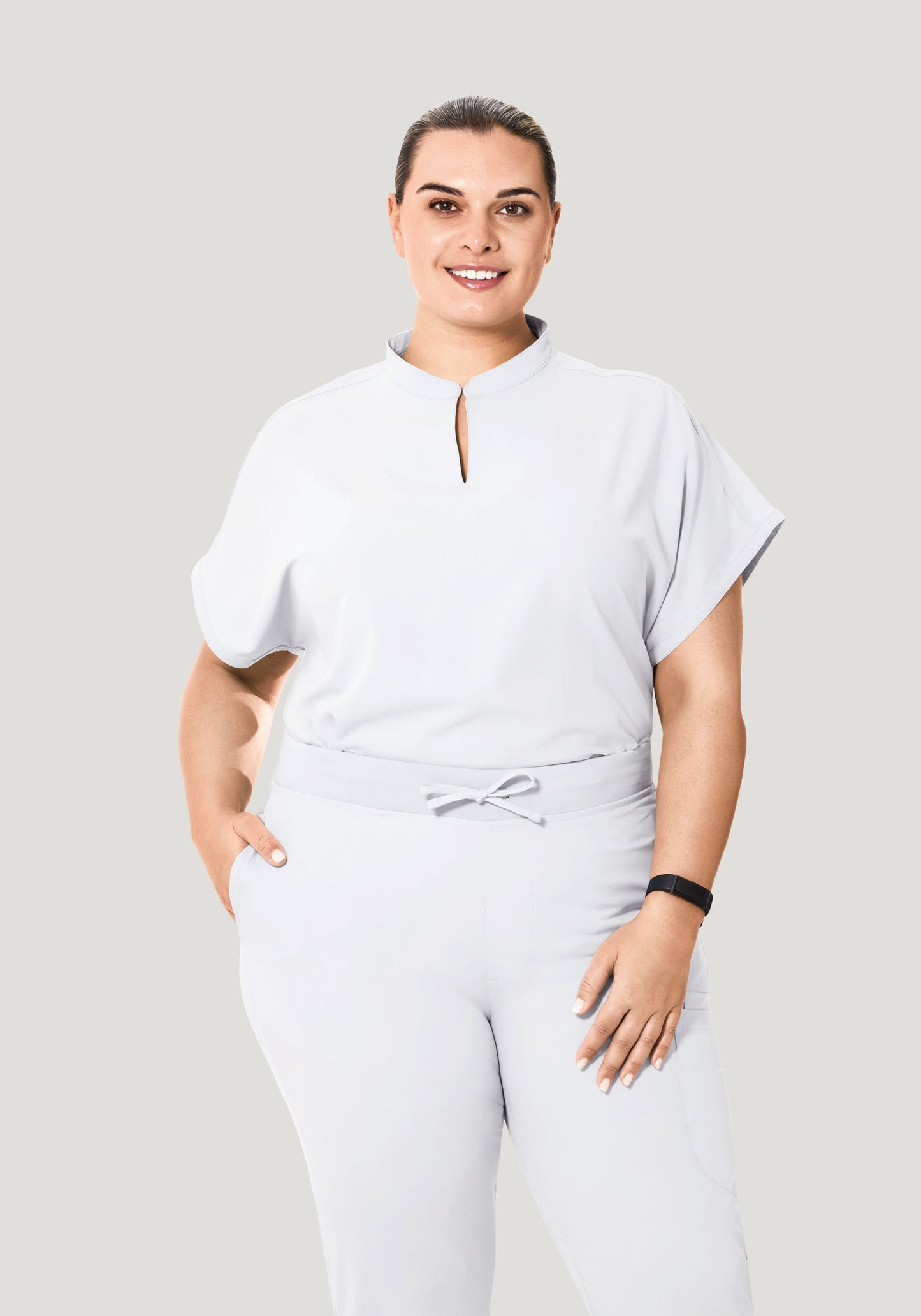 Mandarin Dolman Top White