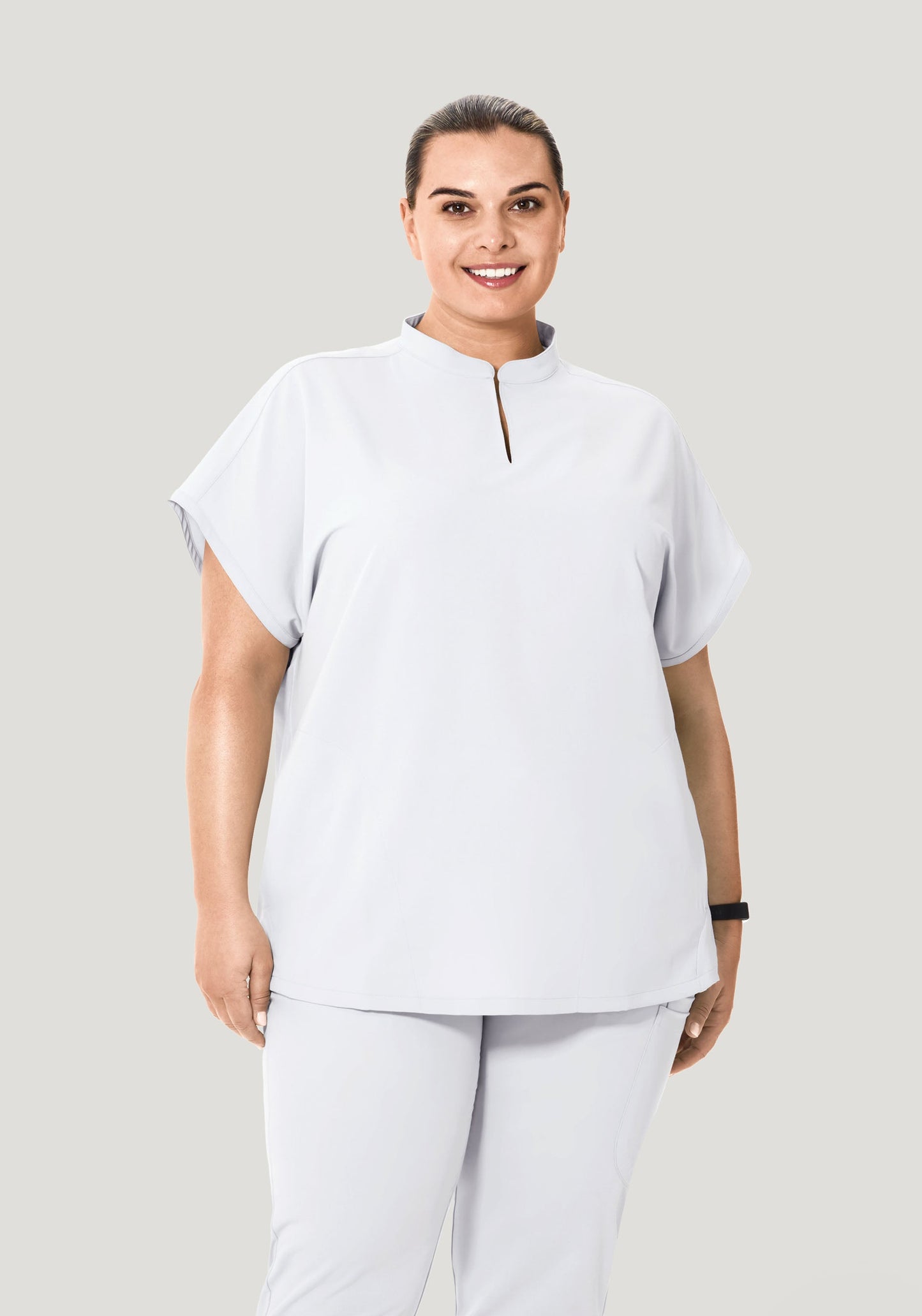 Mandarin Dolman Top White
