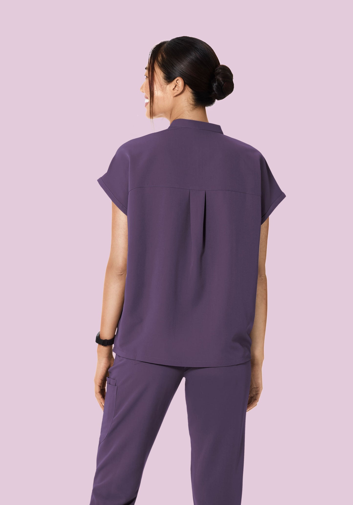 Mandarin Dolman Top Deep Dewberry