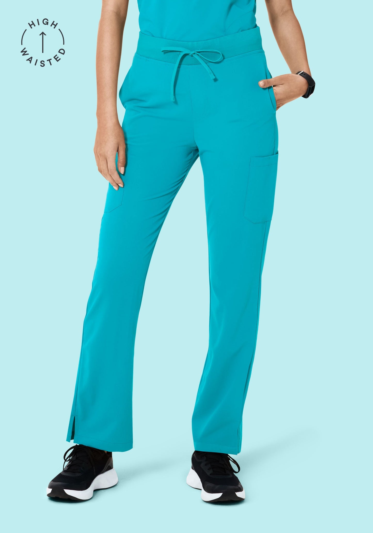 High Waisted Cargos Teal
