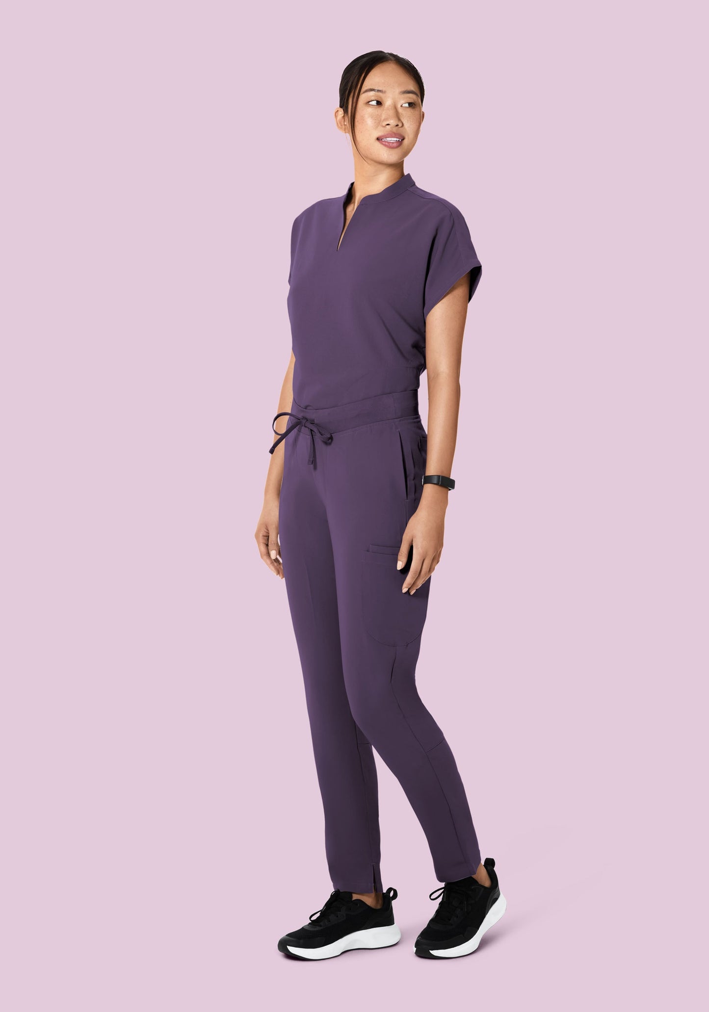 Mandarin Dolman Top Deep Dewberry