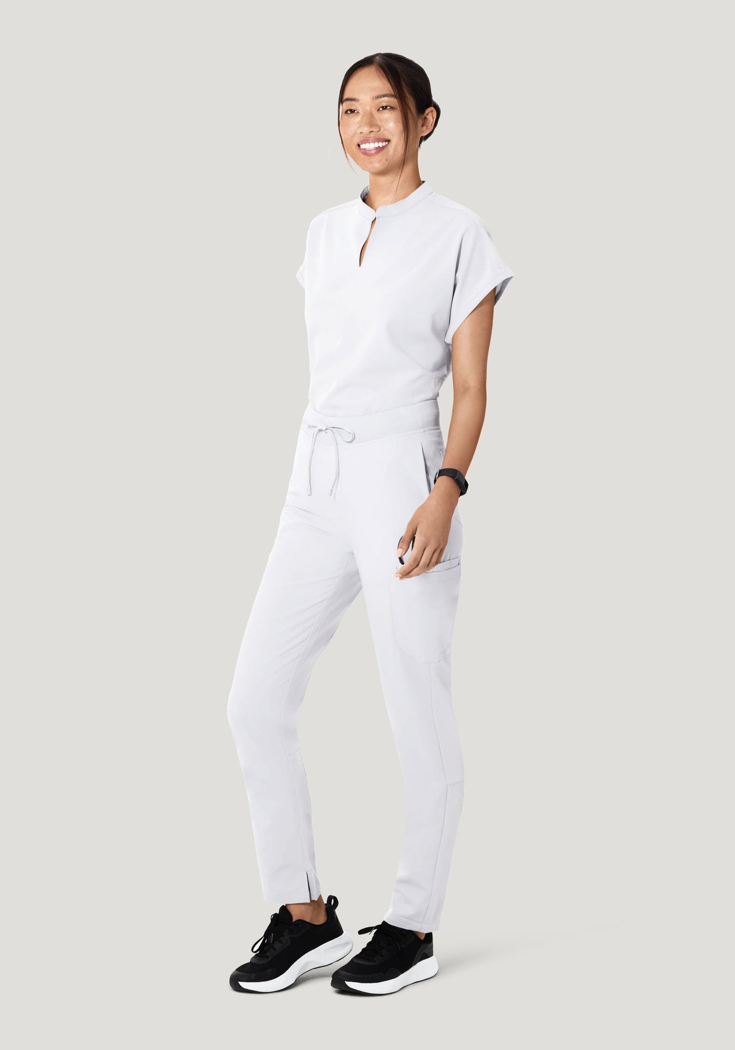 Mandarin Dolman Top White