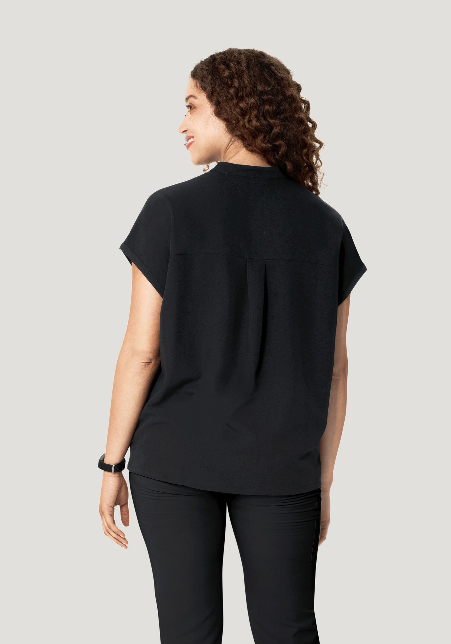 Mandarin Dolman Top Black