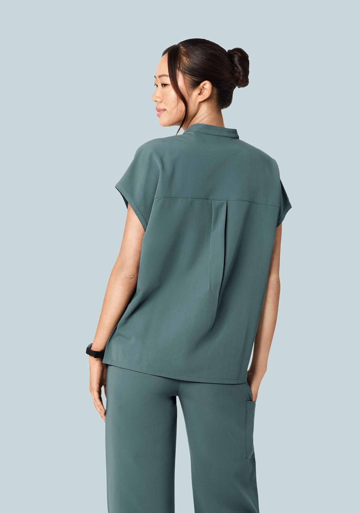 Mandarin Dolman Top Stormy Sky