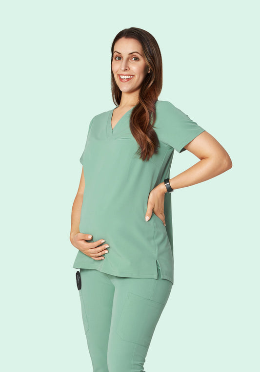Maternity One Pocket Top Jade