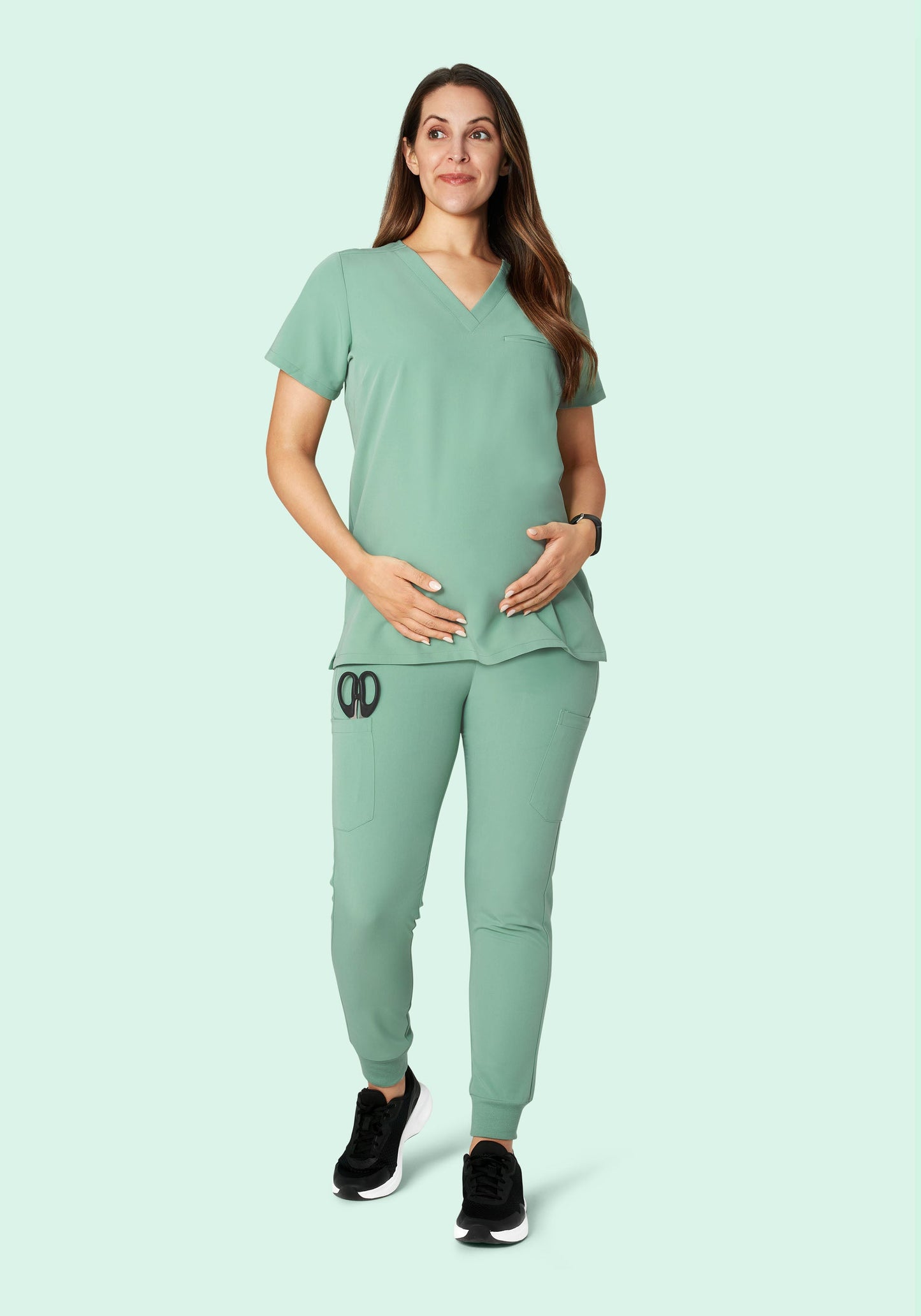 Maternity One Pocket Top Jade
