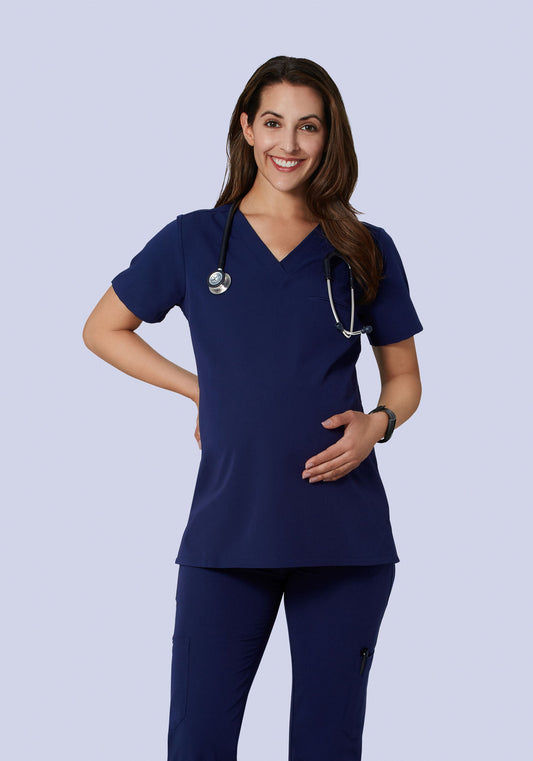 Maternity One Pocket Top Navy