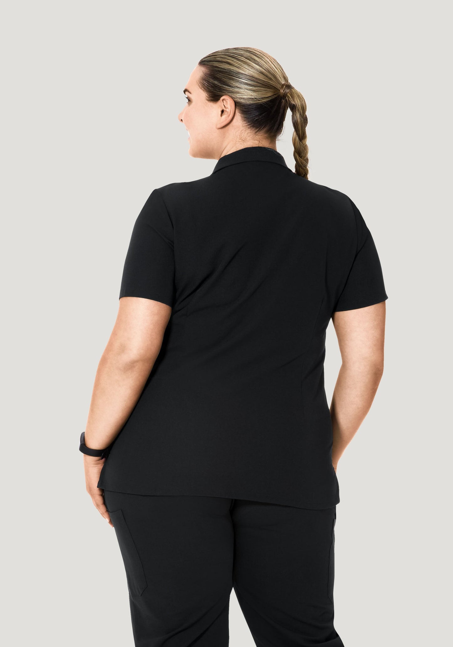Multi Wear Collar Top Black
