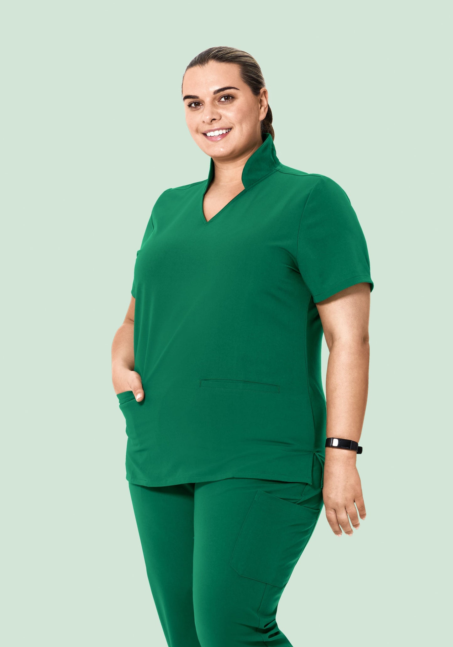 Multi Wear Collar Top Envy Green