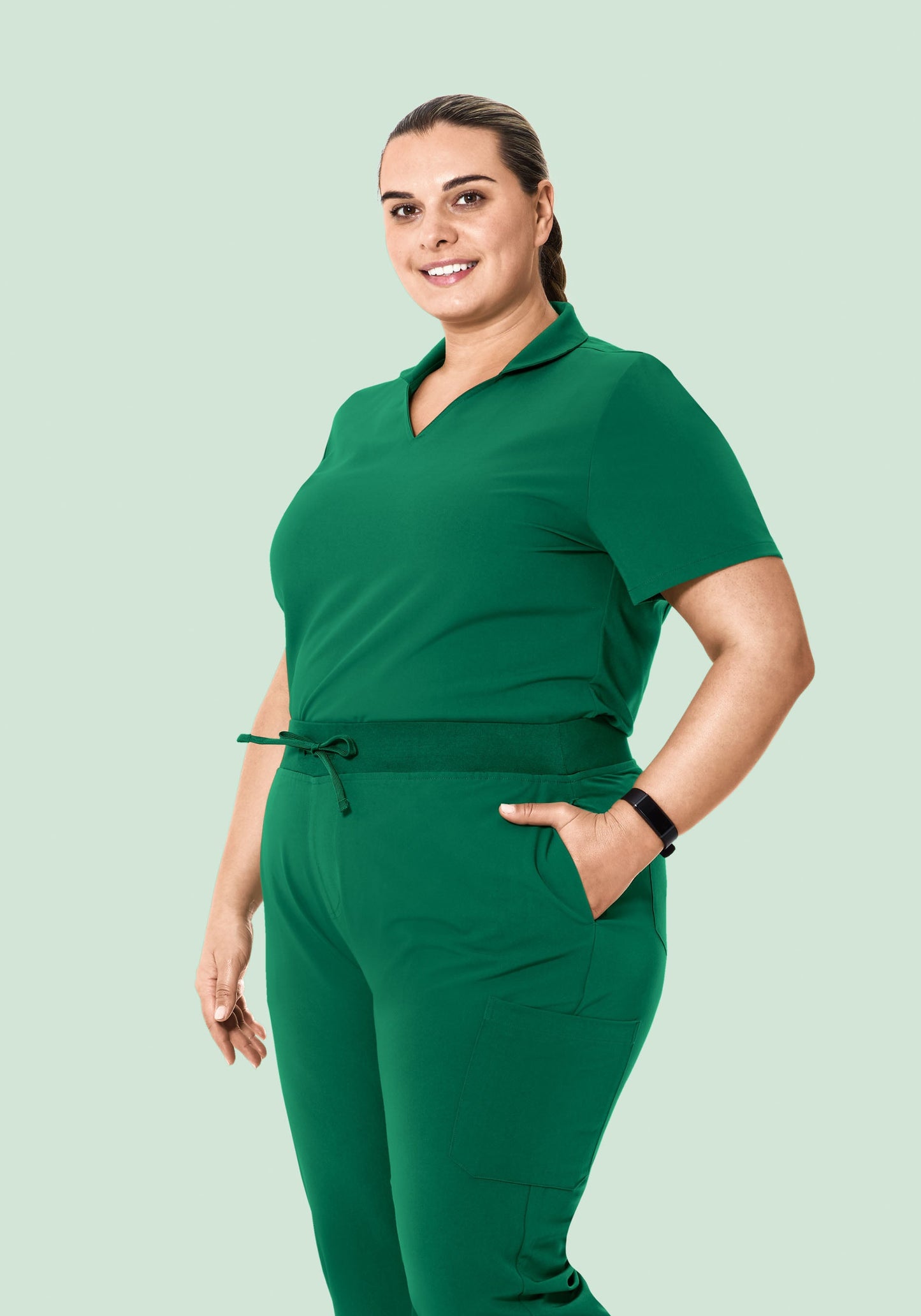 Multi Wear Collar Top Envy Green