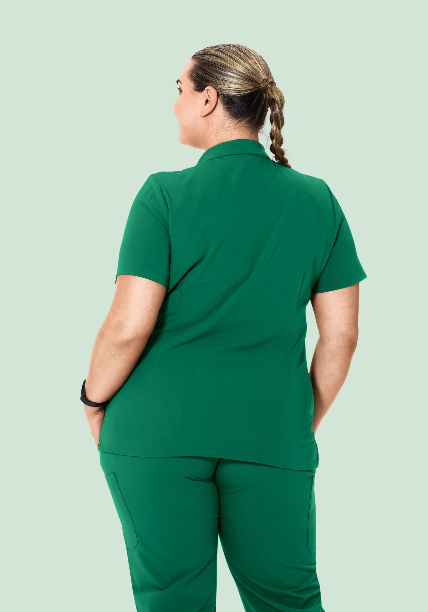 Multi Wear Collar Top Envy Green