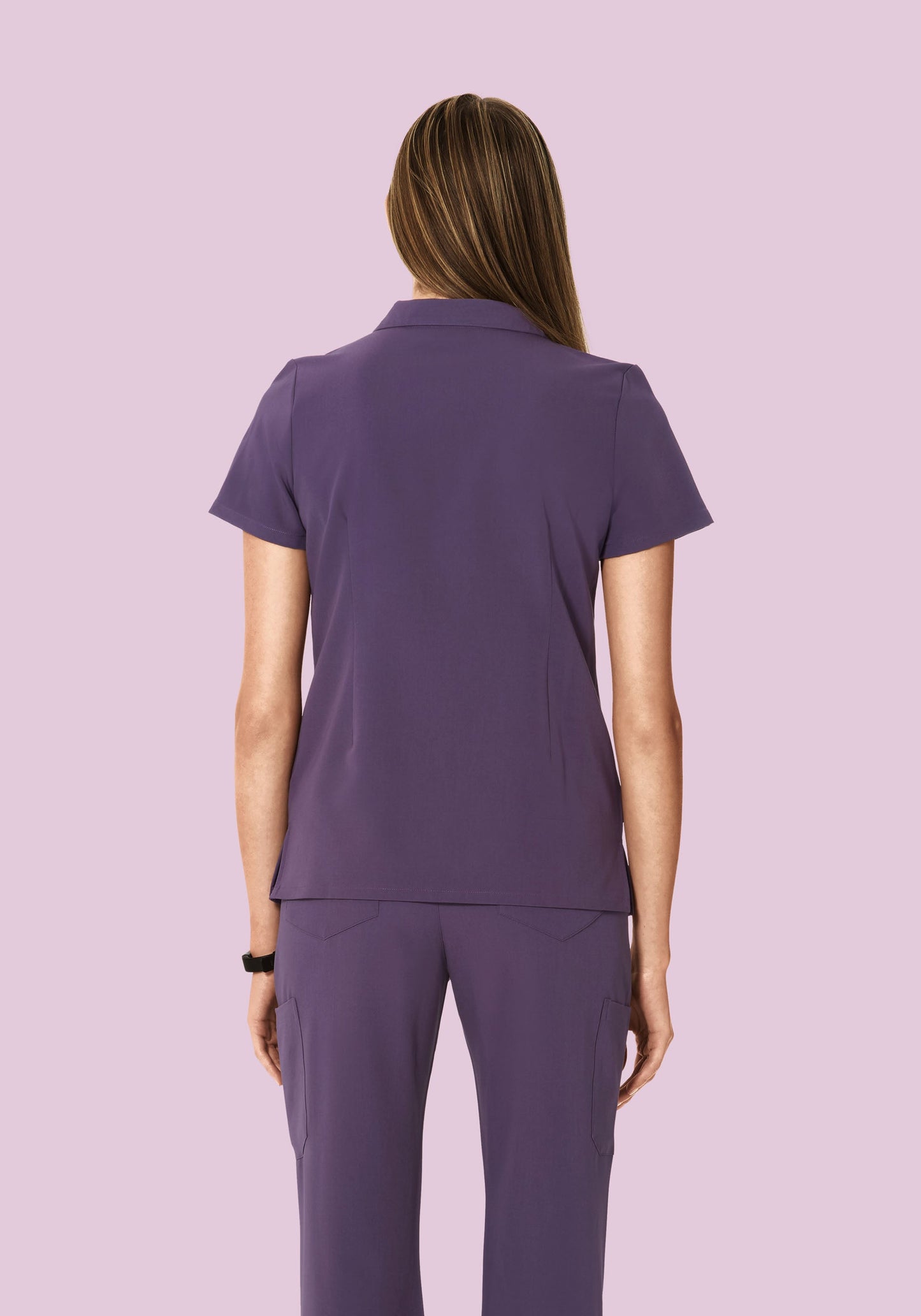 Multi Wear Collar Top Deep Dewberry