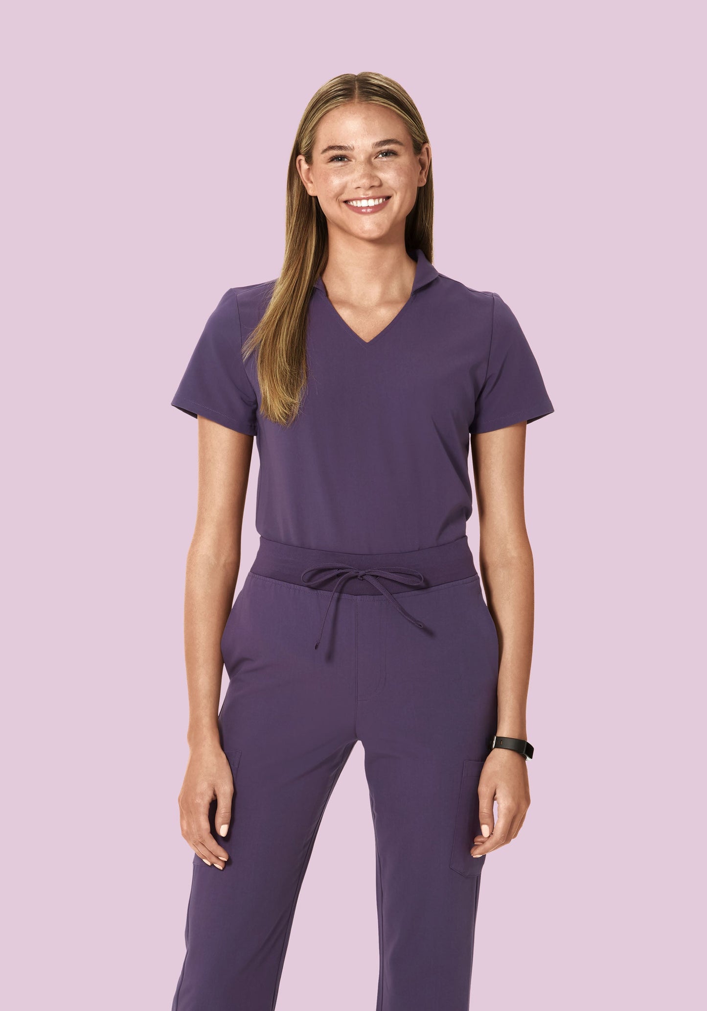 Multi Wear Collar Top Deep Dewberry