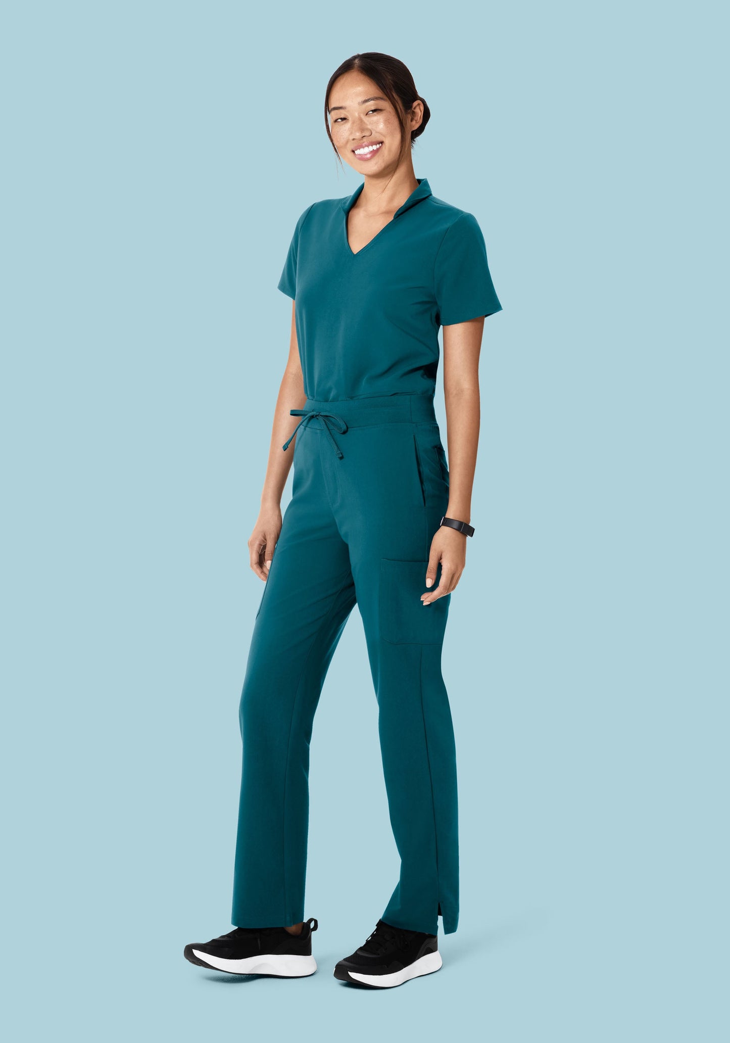 High Waisted Cargos Caribbean Blue