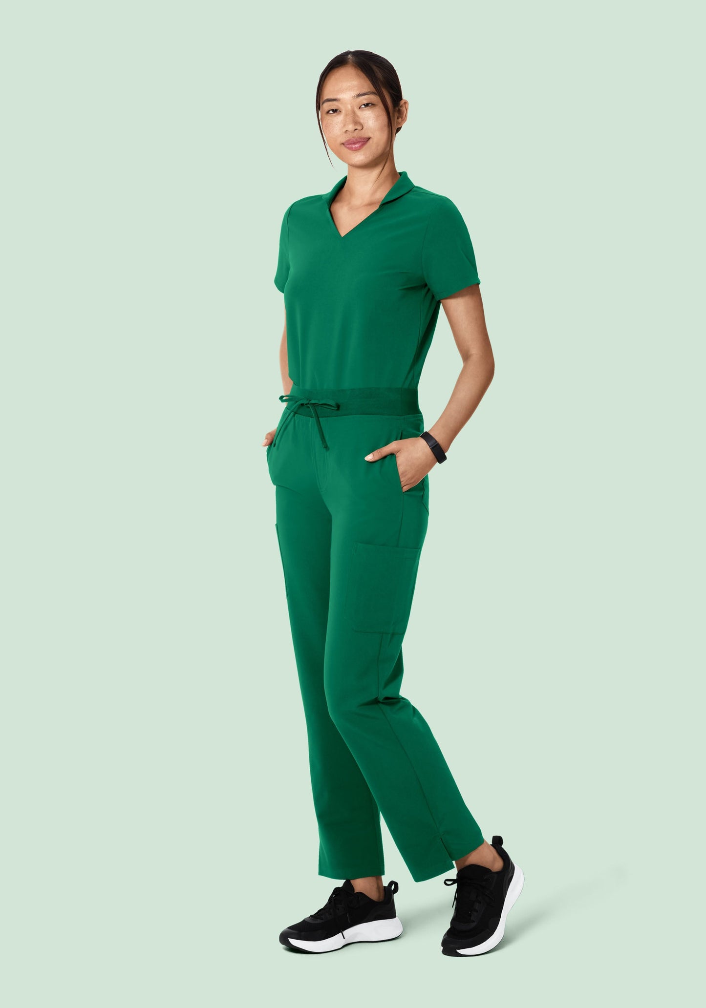 High Waisted Cargos Envy Green