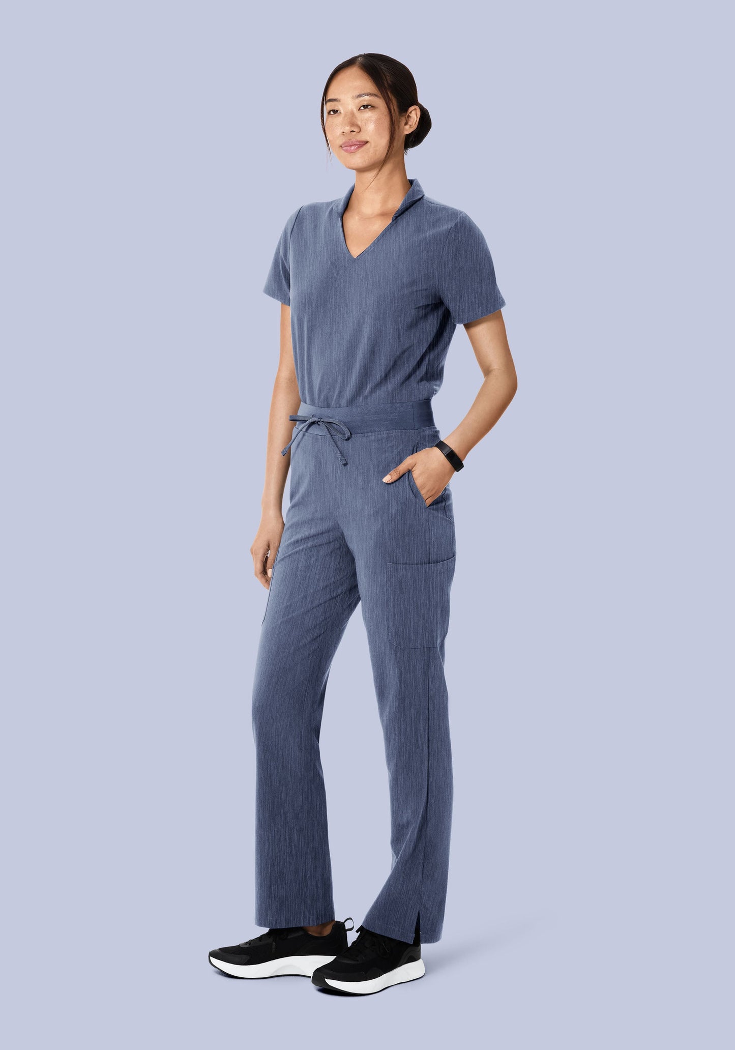 High Waisted Cargos Heather Denim