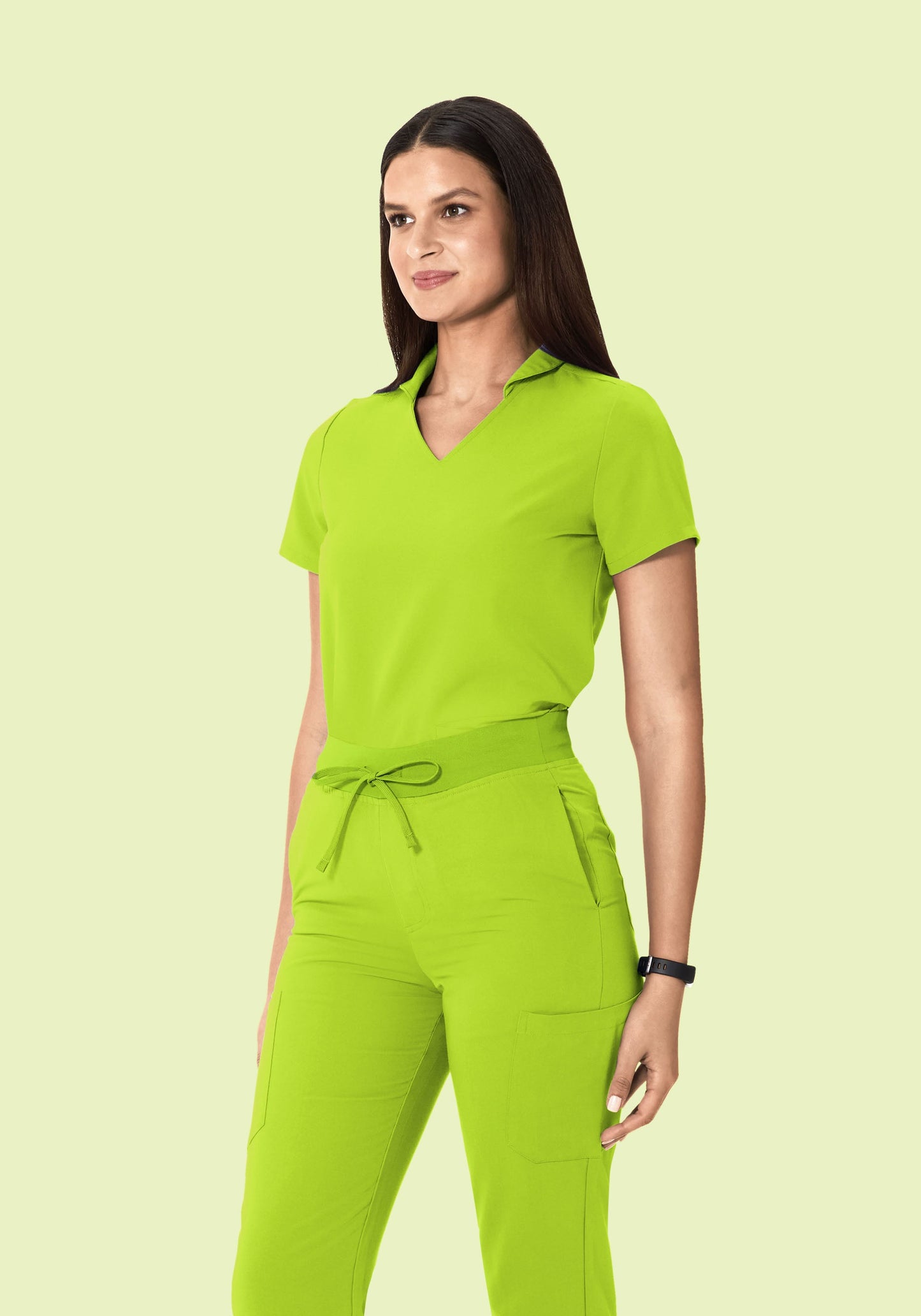 Multi Wear Collar Top Apple Green