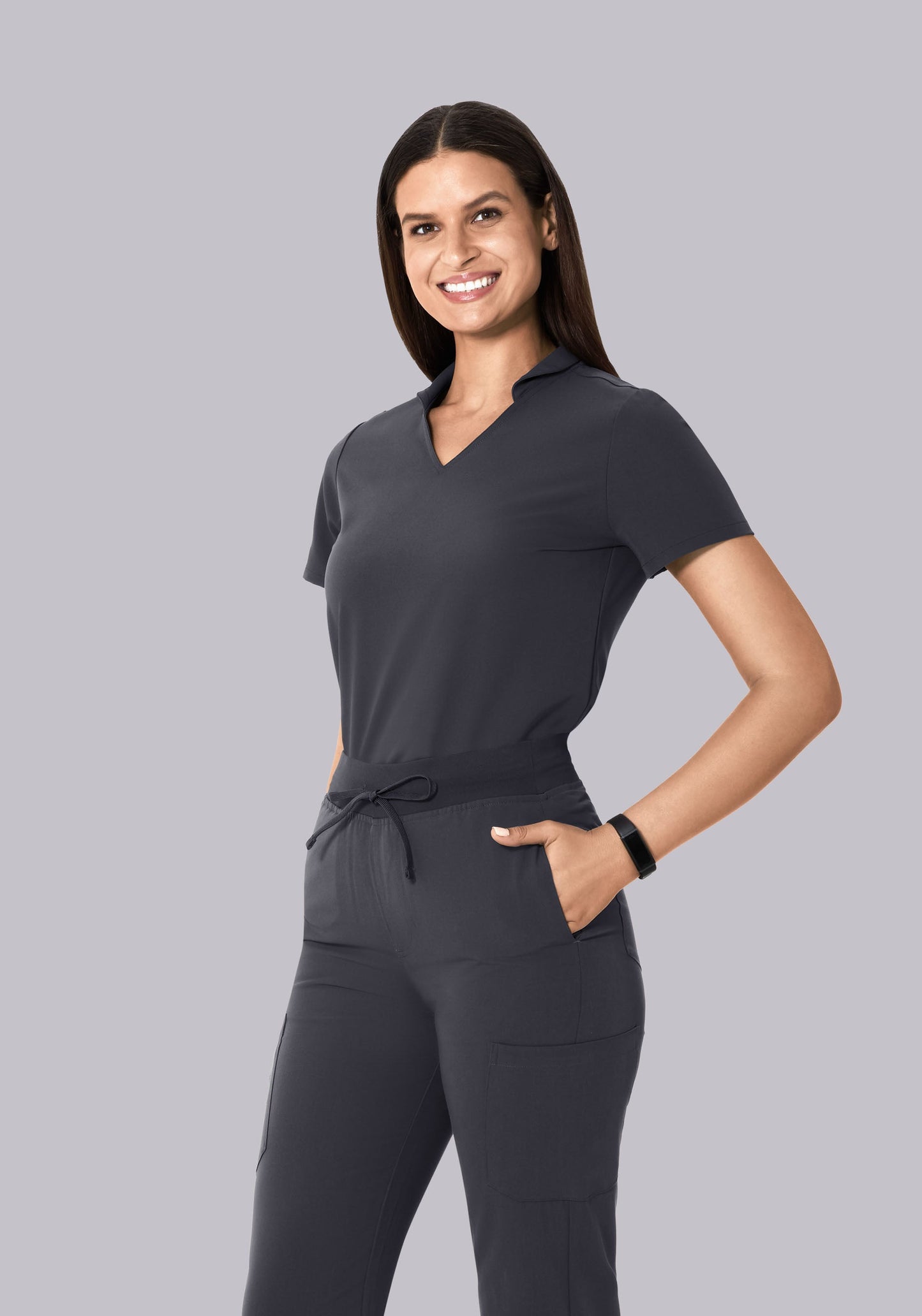 Multi Wear Collar Top Pewter