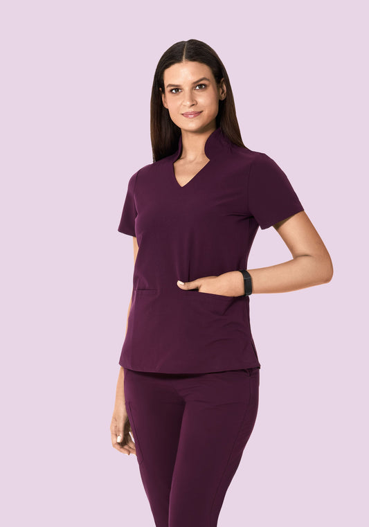 Multi Wear Collar Top Açaí