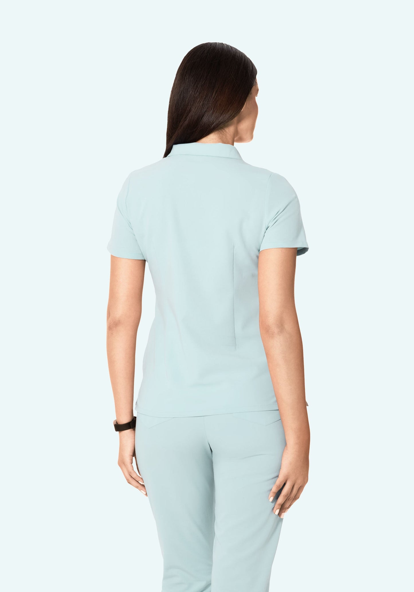 Multi Wear Collar Top Sky