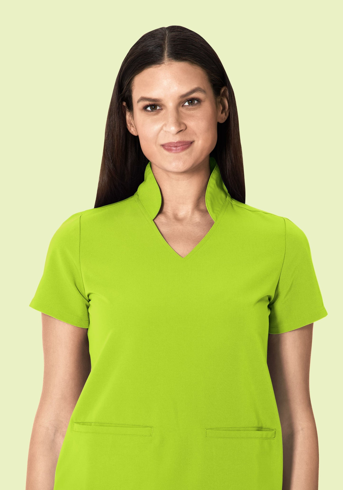 Multi Wear Collar Top Apple Green