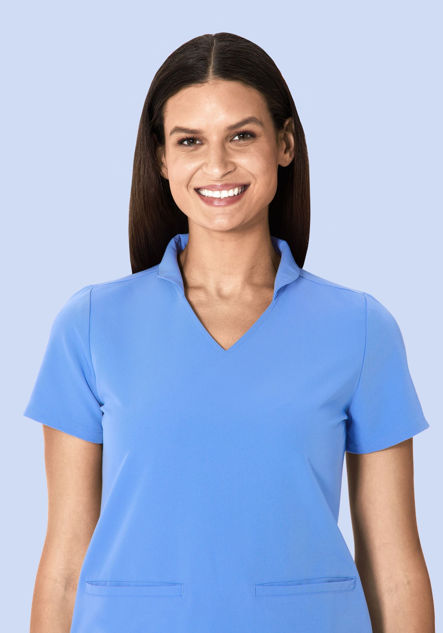 Multi Wear Collar Top Ceil Blue