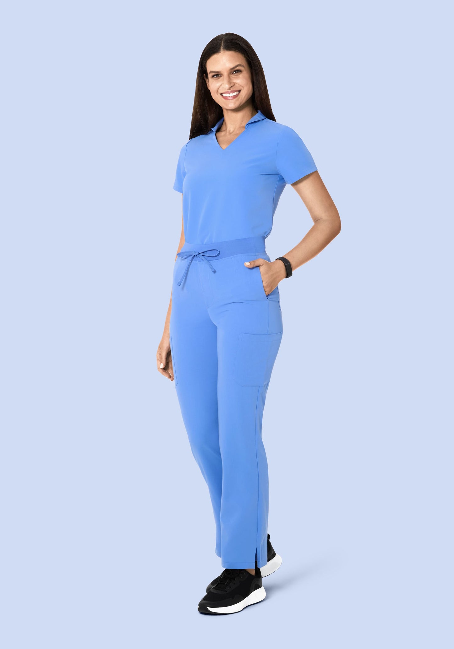 Multi Wear Collar Top Ceil Blue