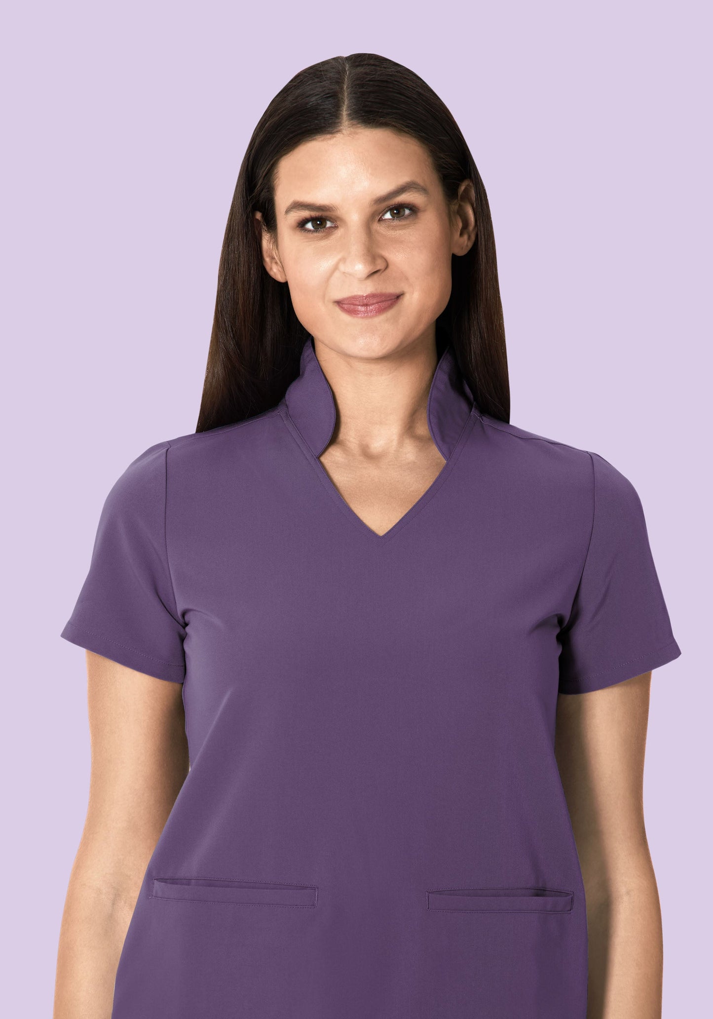 Multi Wear Collar Top Dewberry