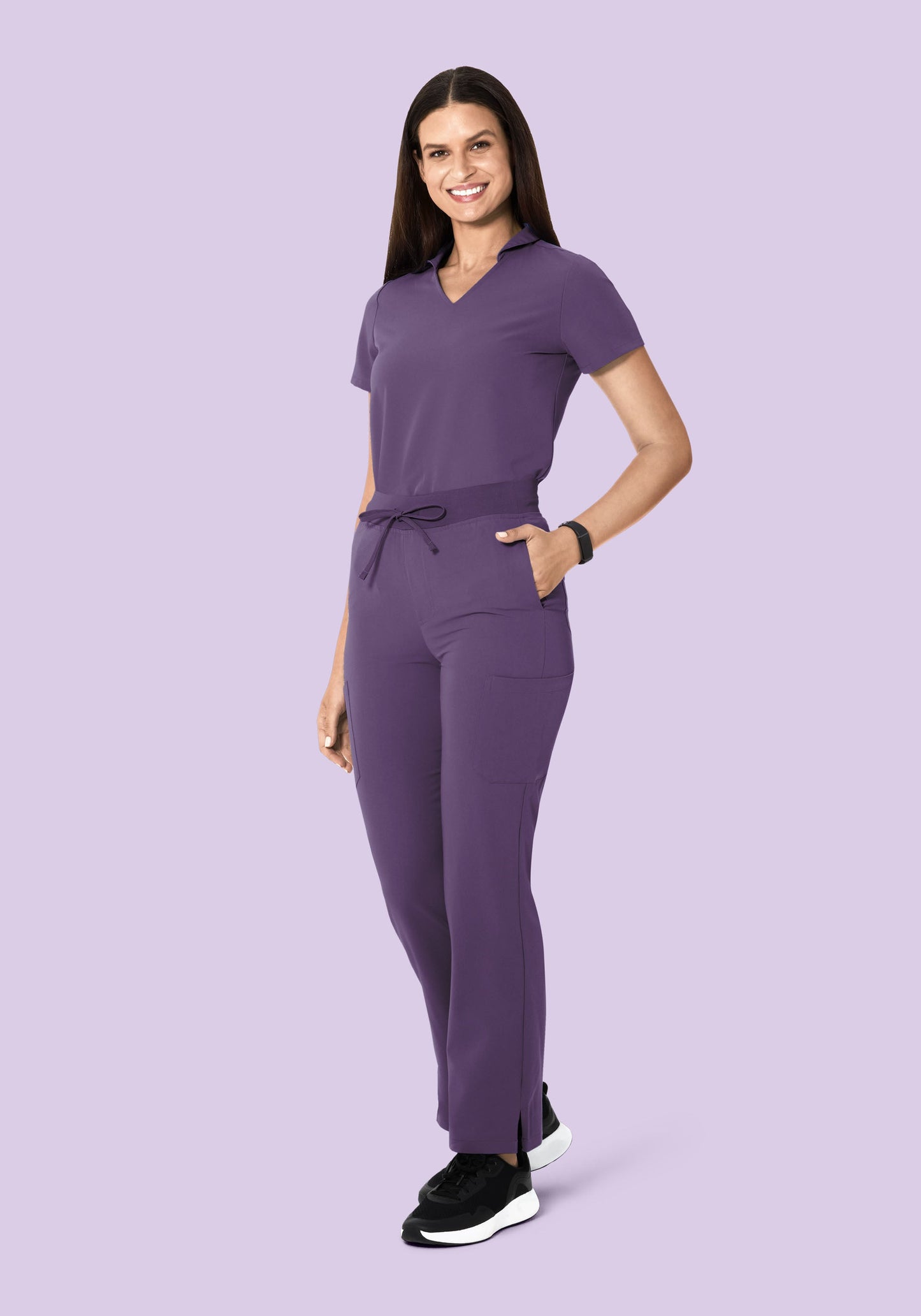 Multi Wear Collar Top Dewberry