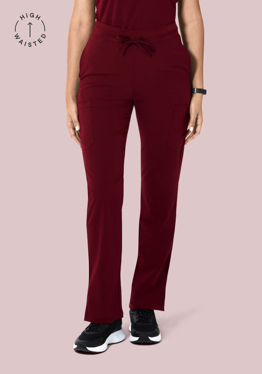 High Waisted Cargos Wine