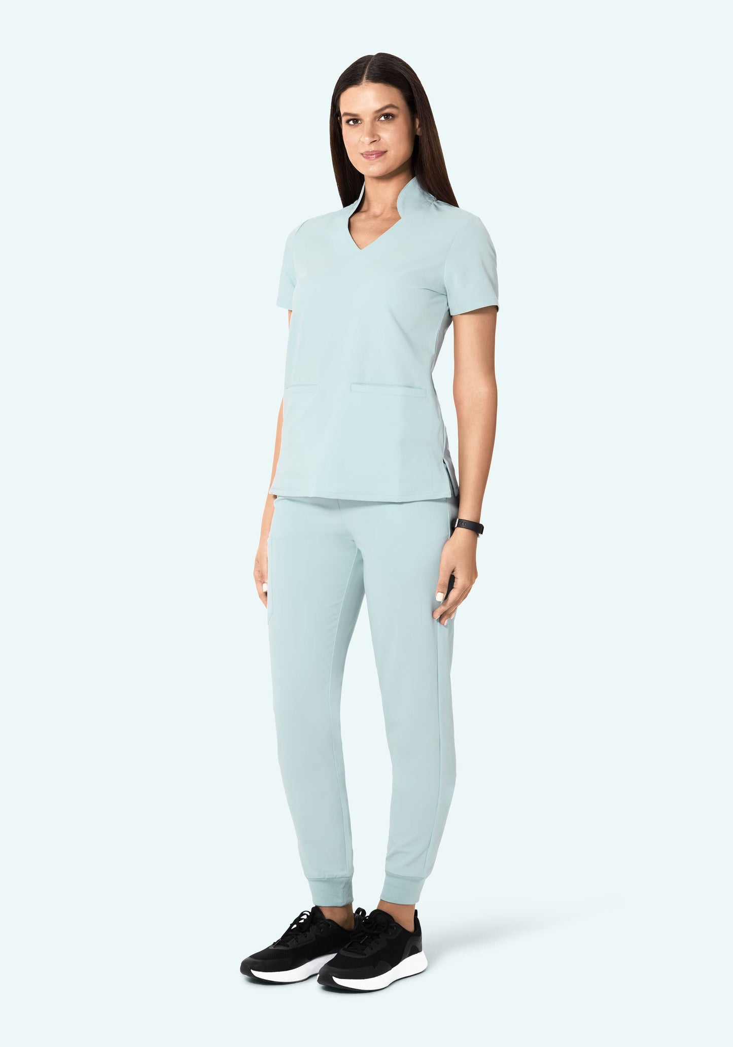 Multi Wear Collar Top Sky