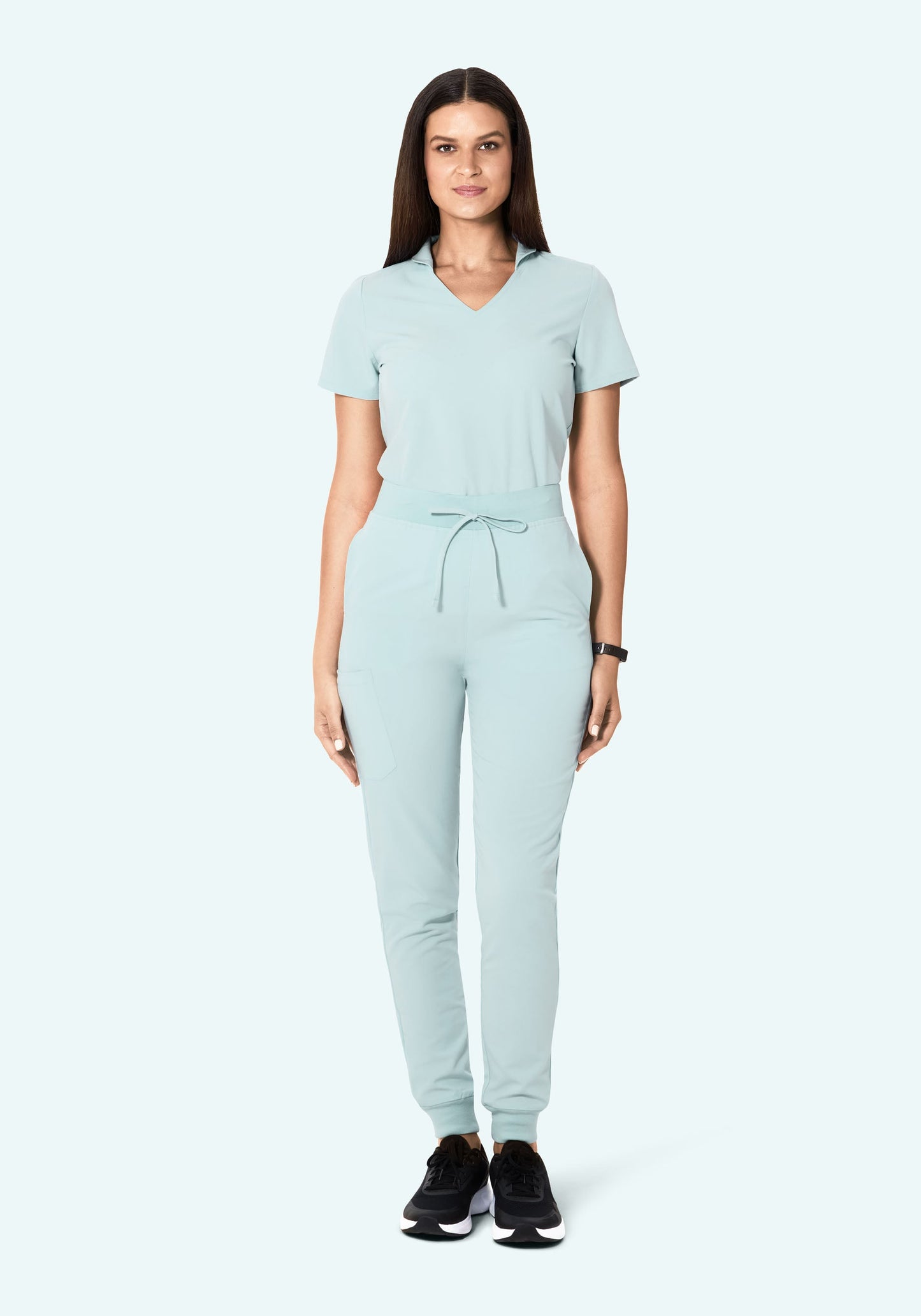 Multi Wear Collar Top Sky