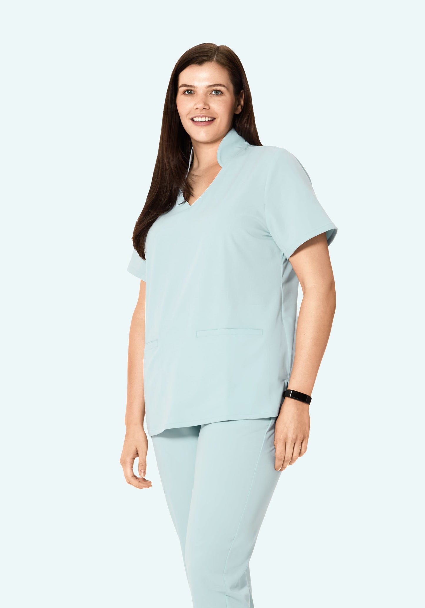 Multi Wear Collar Top Sky