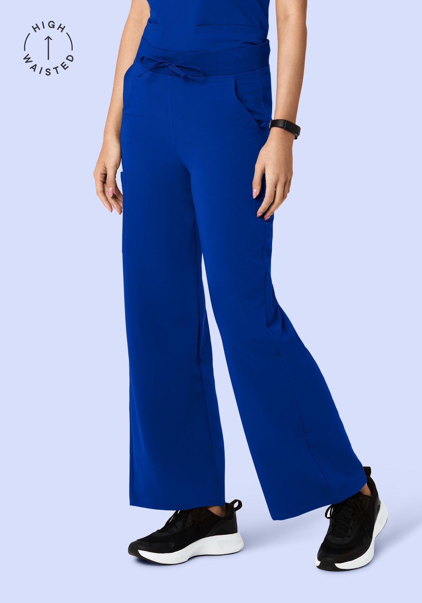 High Waisted Wide Leg Galaxy Blue