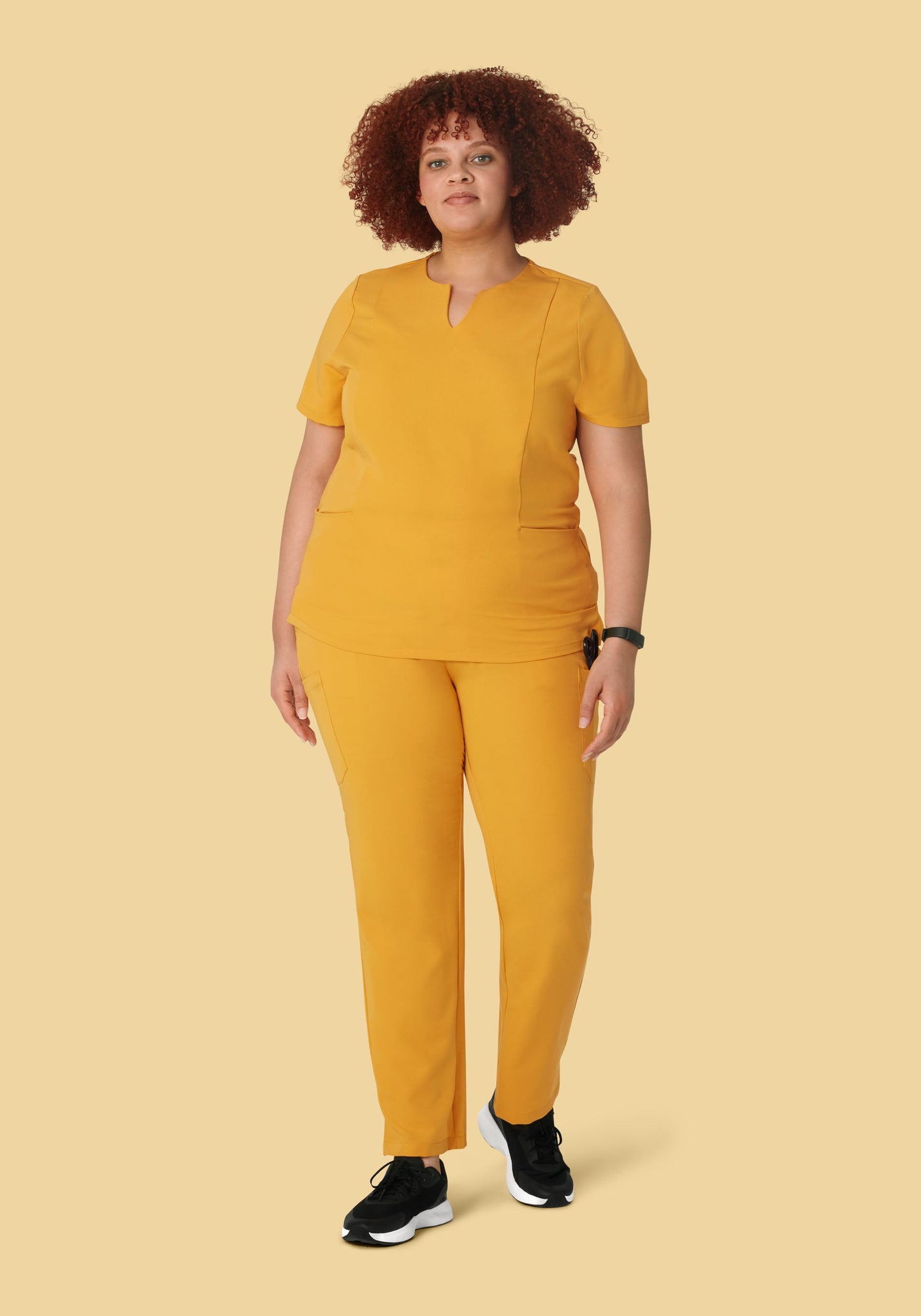 5 Pocket Notch Neck Top Honey