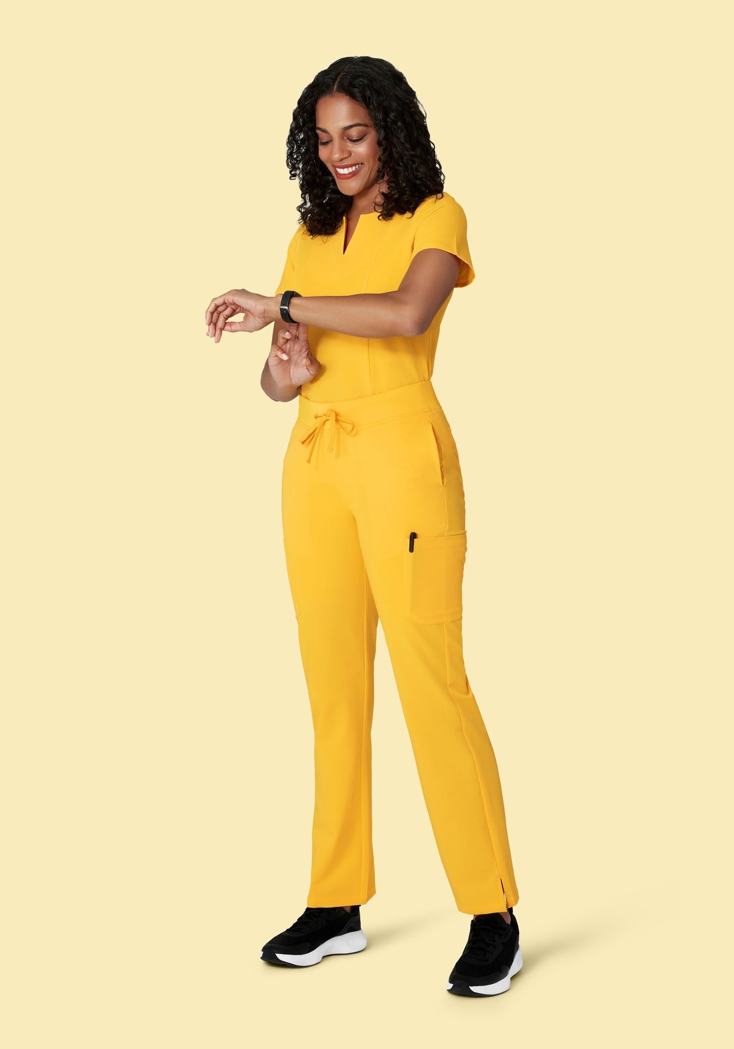 5 Pocket Notch Neck Top Daffodil