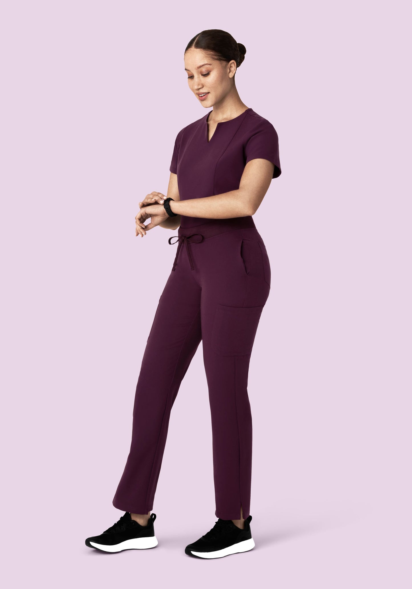 5 Pocket Notch Neck Top Açaí