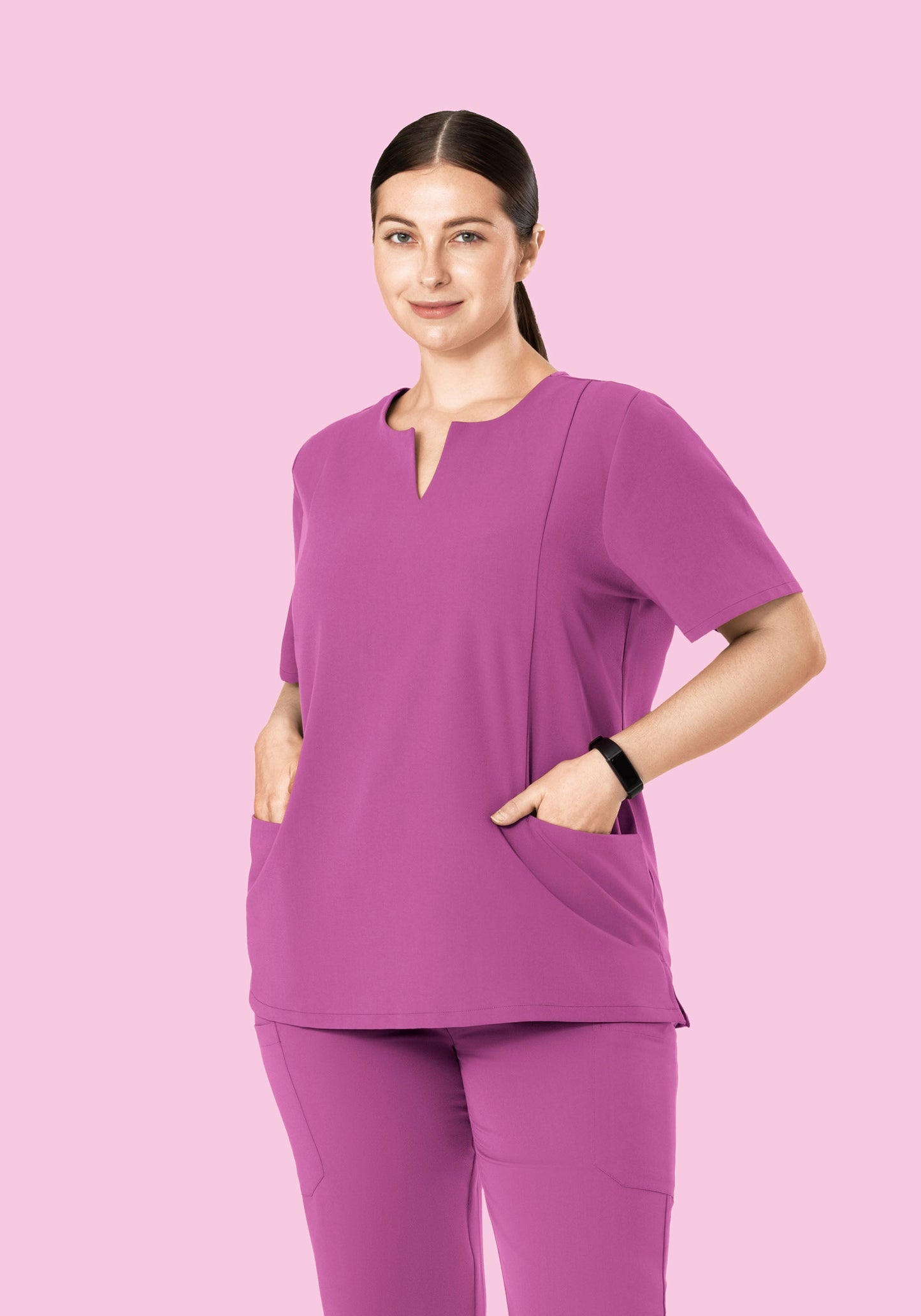 5 Pocket Notch Neck Top Cosmic