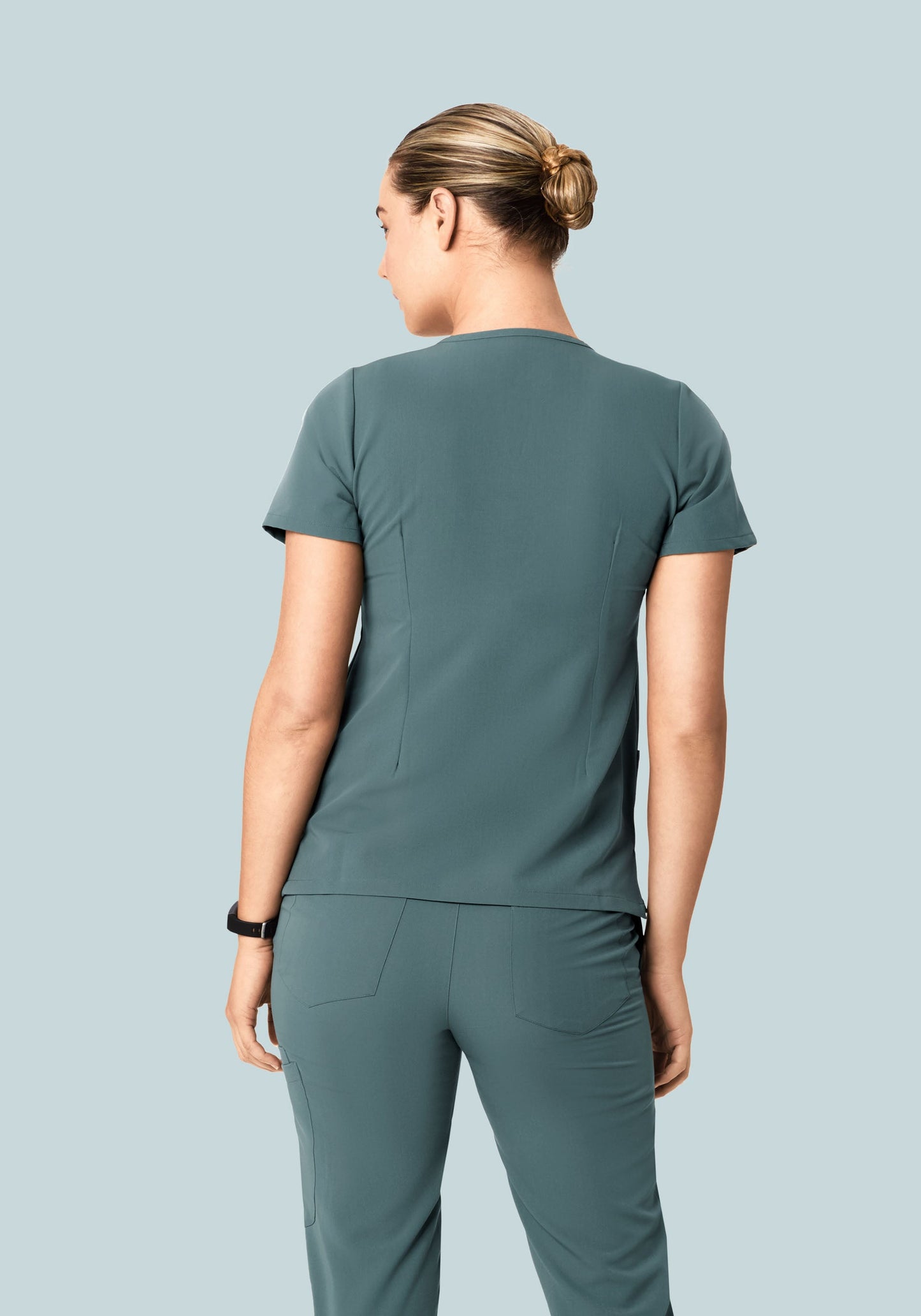 5 Pocket Notch Neck Top Stormy Sky