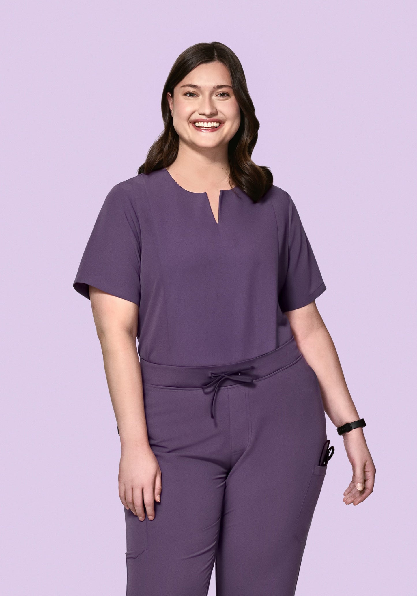 5 Pocket Notch Neck Top Dewberry