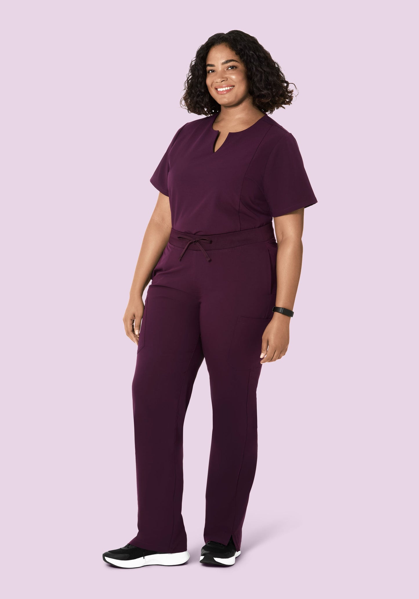 5 Pocket Notch Neck Top Açaí