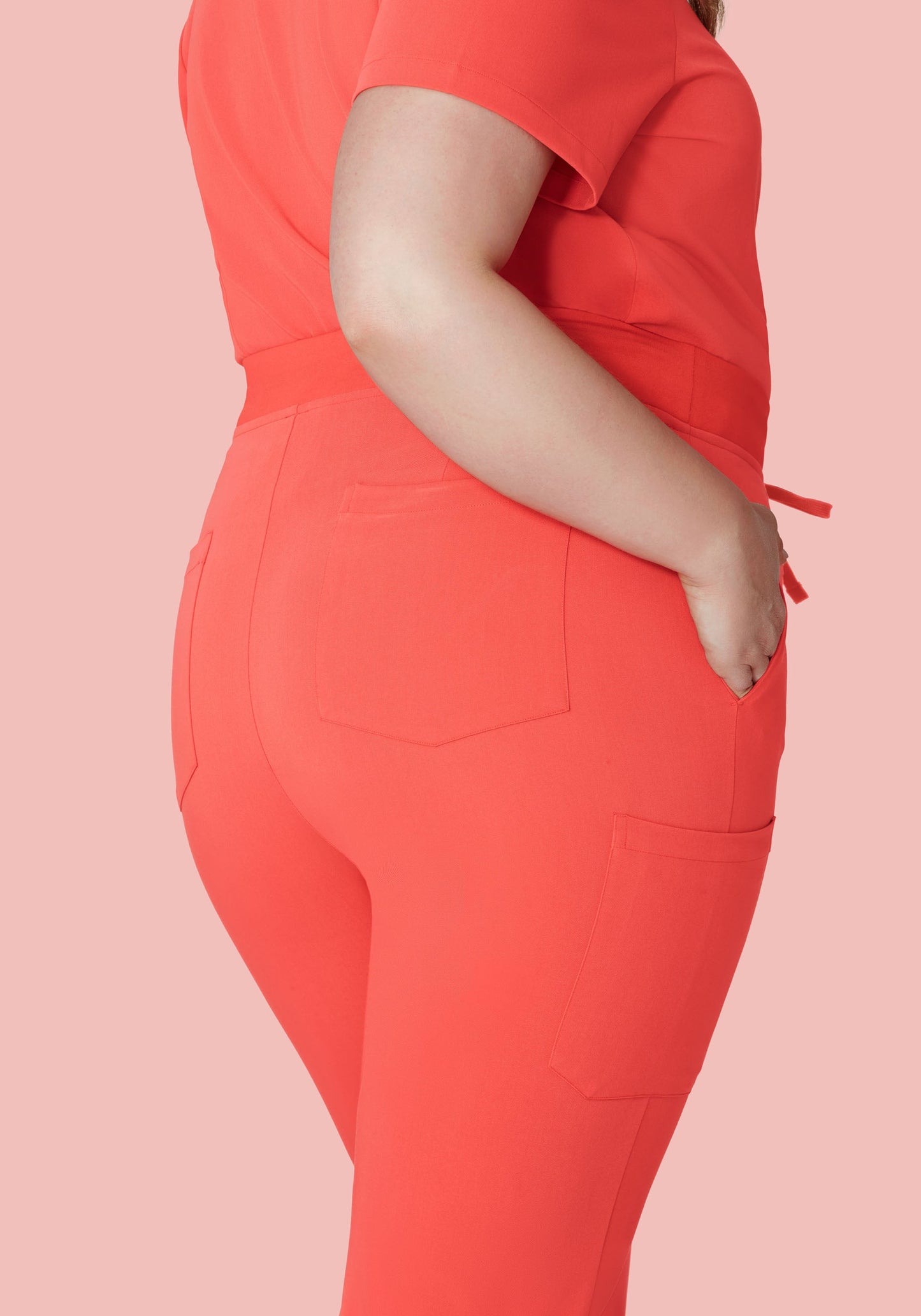 High Waisted Joggers Sunkissed Coral